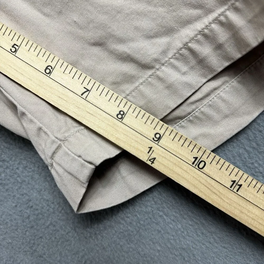 Banana Republic Mens 34R Pleated Chino Shorts Beige Casual Preppy EUC